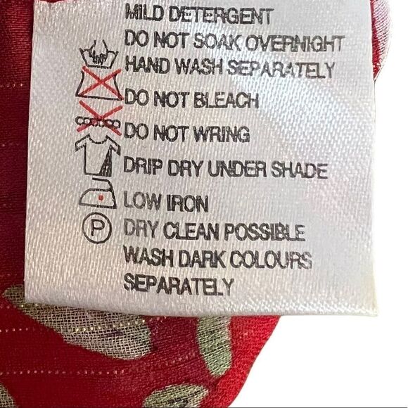 Chi Sheer Floral Print Button Down Shirt - Picture 5 of 6